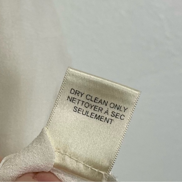 One Fine Day Blouse Womens Size Small White Sheer Embroidered Button Front - Picture 6 of 9